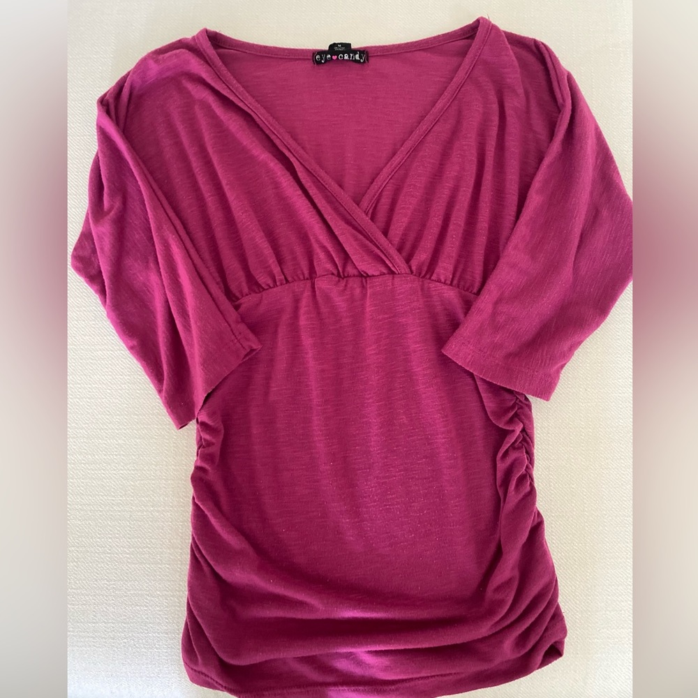 Fuchsia Top 3/4 sleeve